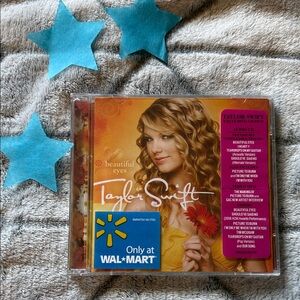 RARE SEALED Beautiful Eyes CD Taylor Swift New Walmart Hype Sticker Pink